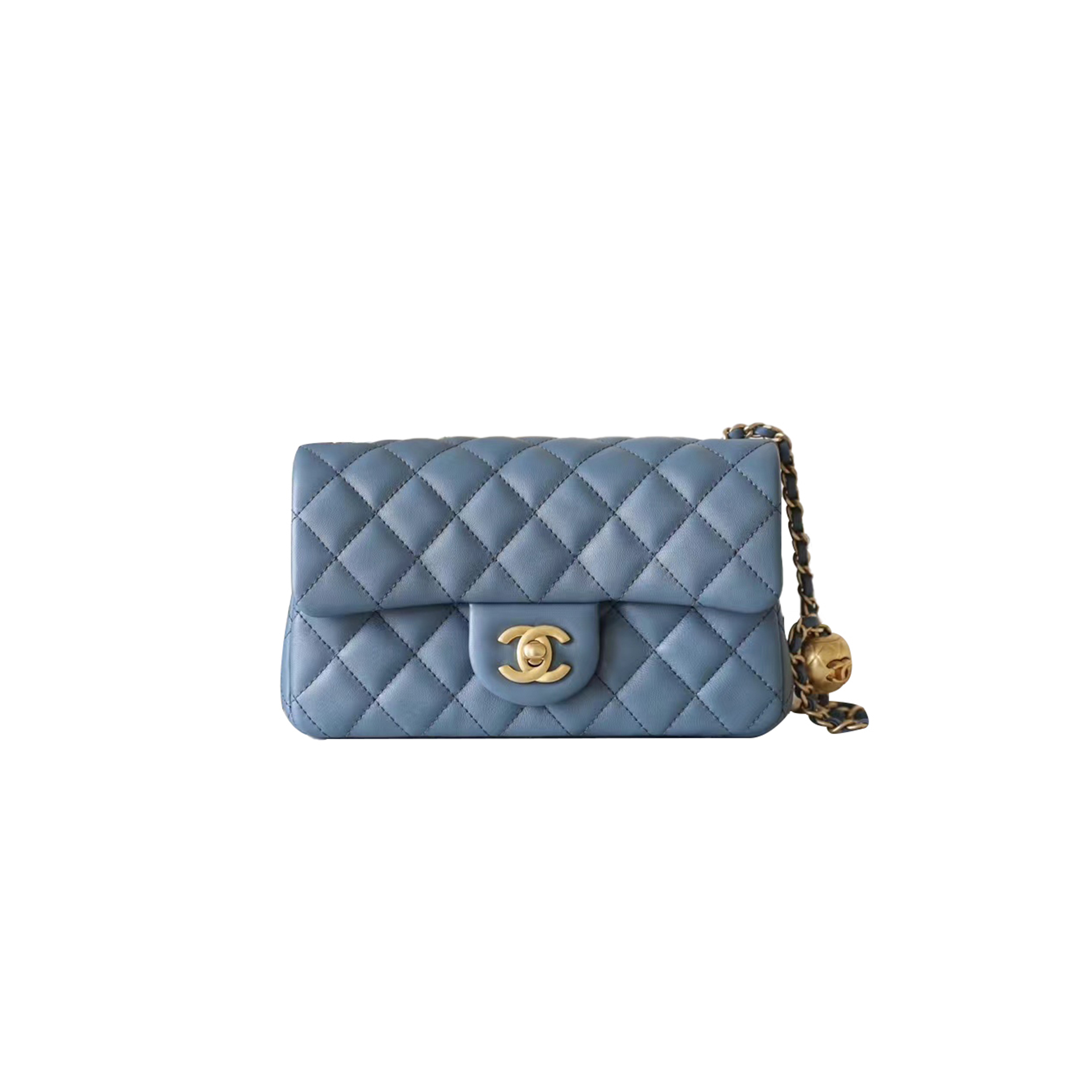 Ch*el master gold ball chain flap bag (20*13*7cm)